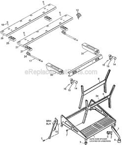 Part Location Diagram of 242823-05 DeWALT Vice Brack.(lh)